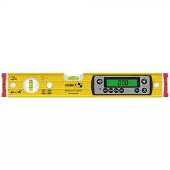 Wasserwaage STABILA TECH 196 DL 19830, digital 40 cm, Genauigkeit 0,5 mm/m, rutschfest, mit Tasche
