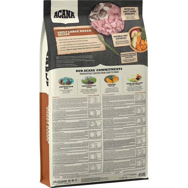 ACANA Adult Large Breed – Trockenfutter für Hunde – 11,4 kg