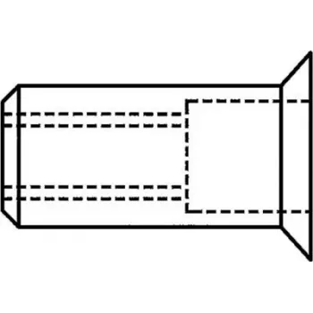 Blindnietmutter GESIPA M10x12x19 Senkkopf KS für Blechdicke 1,5–4,5 mm, 100er-Pack