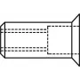 Blindnietmutter GESIPA M10x12x19 Senkkopf KS für Blechdicke 1,5–4,5 mm, 100er-Pack