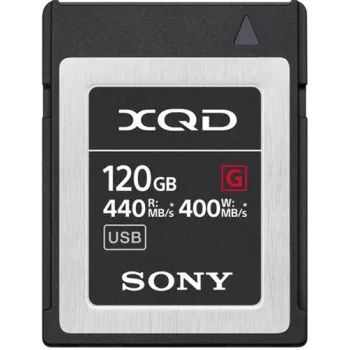 Sony QD-G120F 120 GB Hi-Speed XQD-Speicherkarte, 120 GB, XQD, 440 MB/s, 400 MB/s, wasserbeständig, temperaturbeständig, Schwarz