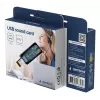 USB Externe Soundkarte Gembird Virtus2 — USB-Schnittstelle, 3,5 mm Kopfhörer, blau transparent