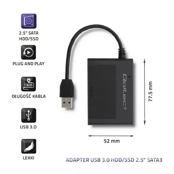 Festplattenadapter Qoltec USB 3.0 HDD/SSD
