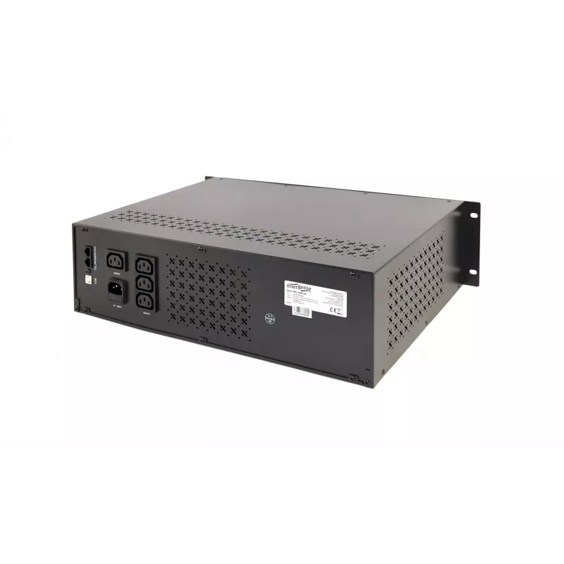 Gembird - USV Rack 19'' 3,4U 1500VA, 4x IEC 230V Ausgang, IEC14 Eingang, RJ11, USB, LCD Line-Interactive 1,5 kVA 900 W 4 Steckdosen