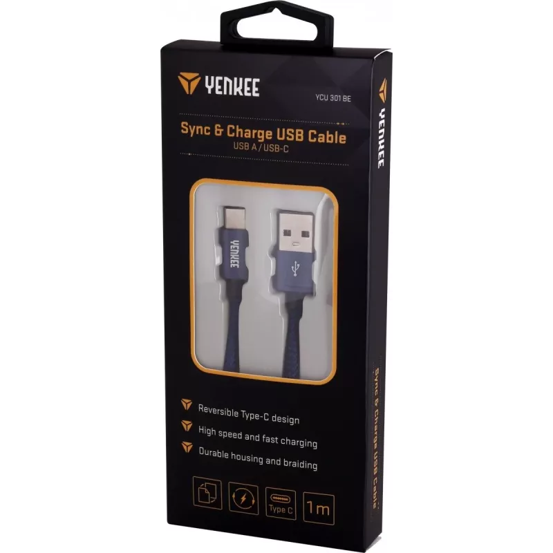 Kabel YENKEE YCU 301 BE USB-A 2.0/USB-C 1m Flieder