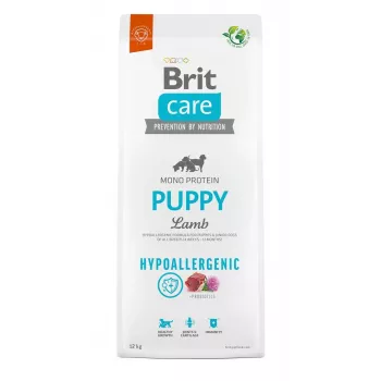 Brit Care Hypoallergenic Puppy Lamb Trockenfutter für Hunde mit Lamm, 12 kg