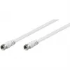 Wentronic Goobay SAT-Verbindungskabel, Weiß, 5 m – F-Stecker auf F-Stecker (11725)