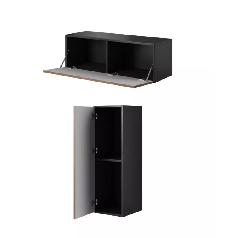Cama geschlossener Aufbewahrungsschrank ROCO RO1 112/37/39 weiß/schwarz/weiß