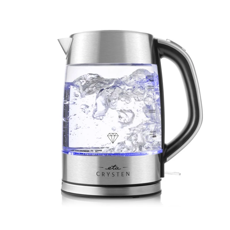 ETA Wasserkocher | ETA415490000 Crysten | Elektrisch | 2100 W | 1,7 L | Glas | 360° drehbarer Sockel | Glas