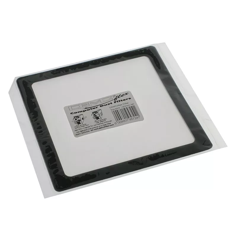 DEMCiflex Staubfilter 140 mm, quadratisch – schwarz/schwarz
