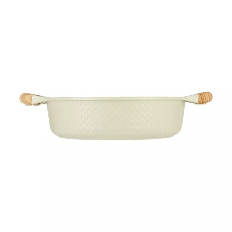 Flacher Topf D28cm 4,1L/beige