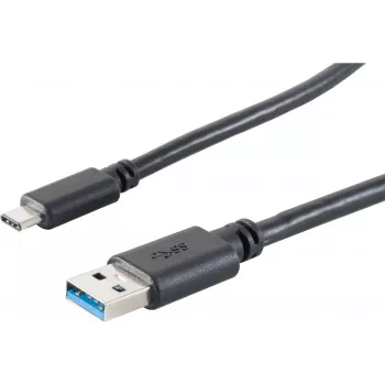 USB-Kabel S/CONN 13-31045 USB 3.2 Gen 1 3m USB A USB C Schwarz