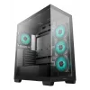 PC-Gehäuse DeepCool CG580 4F Midi Tower — ATX/ITX/MicroATX, gehärtetes Glas, 3×120mm+1×120mm Lüfter, 2×3,5 Zoll & 2×2,5 Zoll, USB-A×2 USB-C×1, schwarz