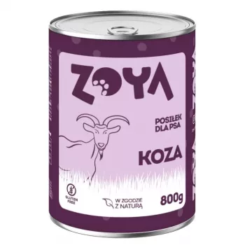 Nassfutter für Hunde ZOYA Ziege 800 g Dose – Alleinfuttermittel für ausgewachsene Hunde mit Ziegenfleisch