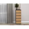 Kommode Top e Shop W5 ANT/ART, 5 Schubladen, Anthrazit/Eiche, Spanplatte