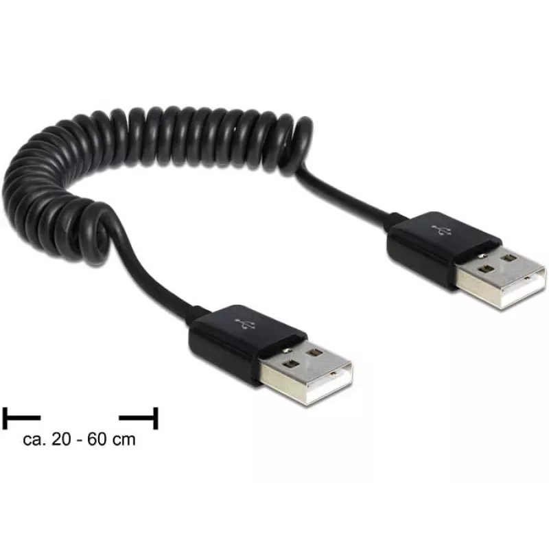 USB-Kabel DeLOCK 83239 USB 2.0 0,6 m Schwarz