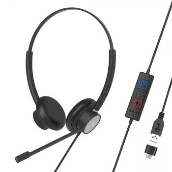 Tellur Voice 320 Kabelgebundenes Headset Binaural Schwarz