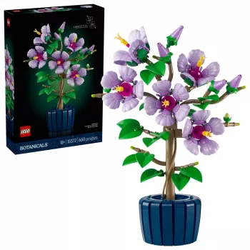 LEGO Botanical Bauset Hibiscus Flower 10372 – 660 Teile, Ausstellungsmodell, 250×360×130 mm