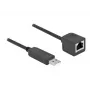 Serielles Anschlusskabel DeLOCK 64163 USB 2.0 Typ-A auf RS-232 RJ45 50 cm schwarz