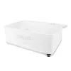 Brotkasten Maestro MR1677-AR-W – rechteckig Edelstahl, weiß, 340×220×160 mm