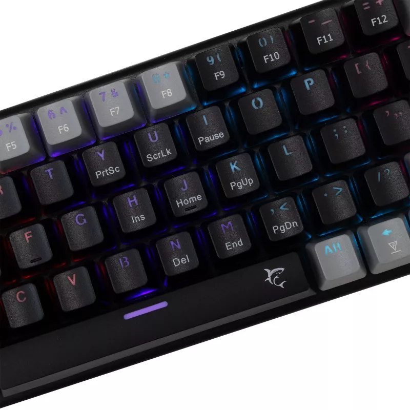 Mechanische Gaming-Tastatur White Shark Wakizashi GK-002121V2 — schwarz/grauer Rahmen, US Blue-Switches