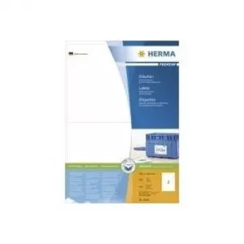 HERMA SuperPrint - Etiketten - Weiß - A5 (148 x 210 mm) - 400 Stk. (200 Blatt x 2) (4628)