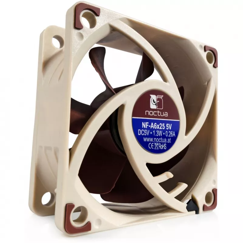 Computergehäuselüfter Noctua NF-A6x25 5V — 60 mm, 3000 U/min, 29,2 m³/h, weiß