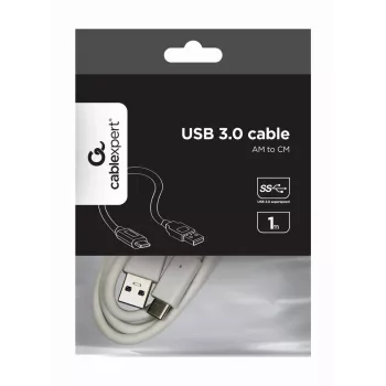 USB-Datenkabel Gembird USB A auf USB C 1 m, USB 3.2 Gen 1, weiß