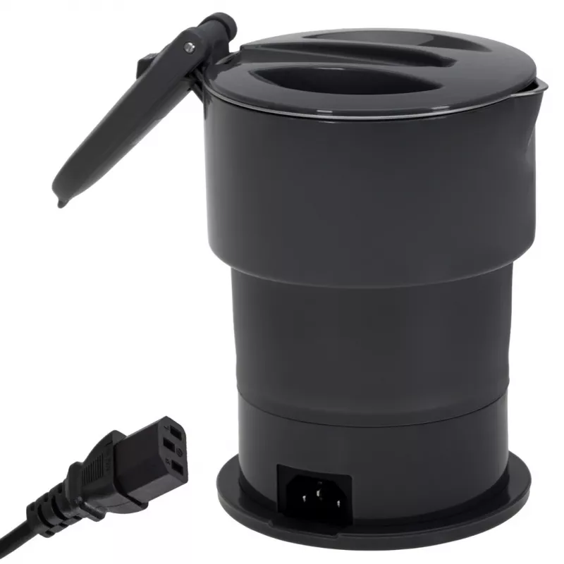 Elektrischer Wasserkocher Adler AD 1377G, 0,6 L Fassungsvermögen, 600 W, grau, Kunststoff/Silikon/Edelstahl