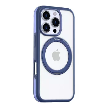 Cover Torras Ostand R Fusion iPhone 16 Pro Blau Transparent 6,1 Zoll