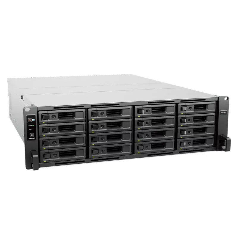 NAS Rack-Server Synology RS2825RP+ 16-Bay (3U) V1780B 3,35 GHz, 8 GB DDR4, HDD/SSD-Unterstützung, Grau