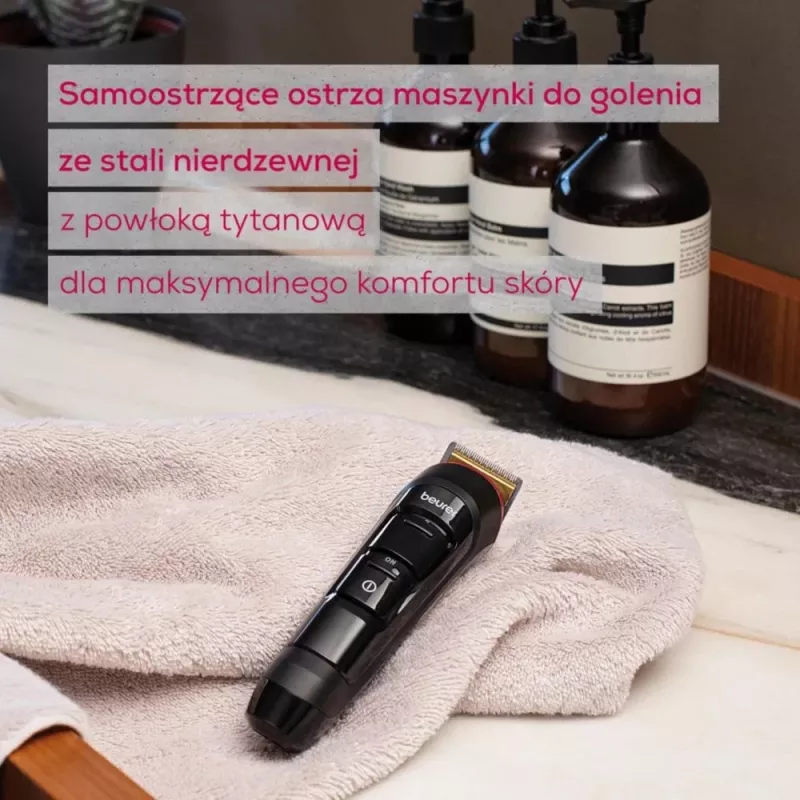 Beurer Bart- und Stoppeltrimmer MN4 wiederaufladbar Präzisionsschnitt