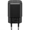 Wandladegerät GOOBAY 75333 — universelles AC-USB-C-Ladegerät für Innenräume, 2x USB-C, 35 W, Schwarz