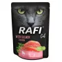 Nassfutter für Katzen Dolina Noteci Rafi Cat mit Lachs 300 g, adulte Katzen, 80 % Feuchtigkeit, 9 % Protein