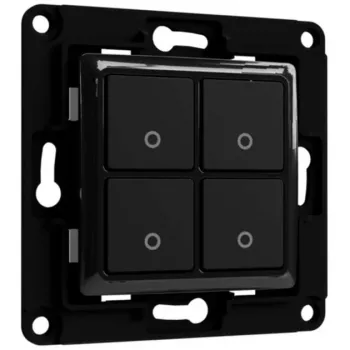 Light Switch Shelly Switch 4 Kunststoff Schwarz