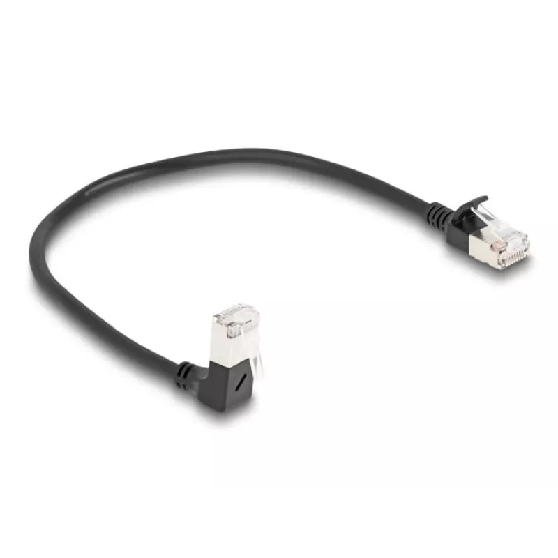 Netzwerkkabel DeLOCK RJ45 Cat.6A 0,25 m Schwarz