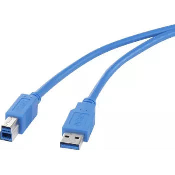 USB-Kabel Renkforce 1420166 — USB Typ A (Stecker) auf USB Typ B (Stecker) 3.0, 50 cm