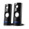 Kabelgebundener 2-Wege-PC-Lautsprecher Audiocore AC860, 2.0 Kanäle, 4 W RMS, USB-Stromversorgung, 3,5 mm Eingang, schwarz
