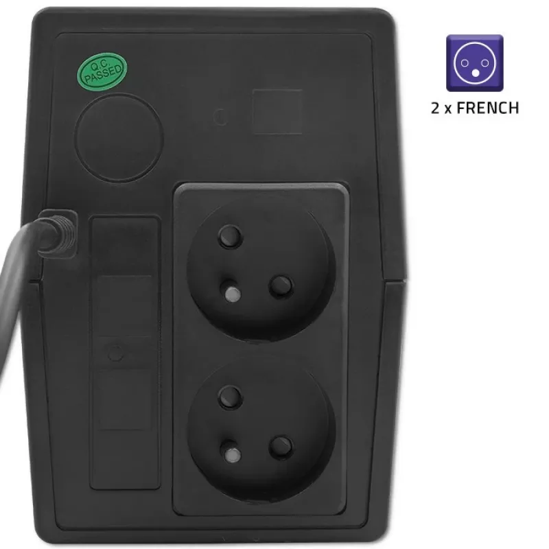 Qoltec 53774 USV (unterbrechungsfreie Stromversorgung) Line-Interactive 1 kVA 600 W 1 AC-Ausgang