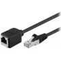 Goobay CAT 5e Verlängerungskabel F/UTP, Schwarz, 1,5 m - Kupfermaterial, RJ45-Stecker (8P8C) RJ45-Buchse (8P8C) (73387)