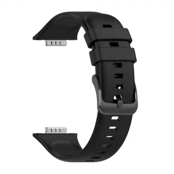 Silikonarmband FIXED für Huawei Watch Fit 2 – Schwarz, Ersatzband weich flexibel