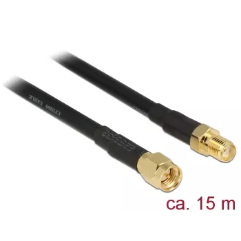 DeLOCK 15m CFD200 Koaxialkabel SMA
