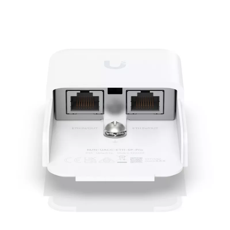 Ethernet-Überspannungsschutz UBIQUITI UACC-ETH-SP-Pro — 10 Gbit/s, 600 V, Polycarbonat, weiß