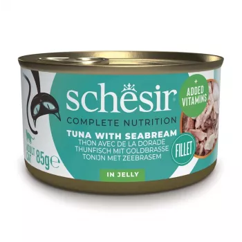 SCHESIR in Gelee Thunfisch mit Dorade - Nassfutter für Katzen - 85 g