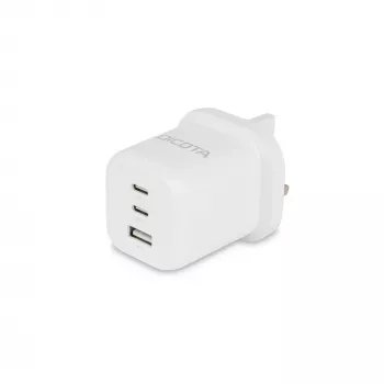 Dicota Netzteil - kompakt, GaN - 65 Watt - 5 A - PD 3.0 - 3 Ausgangsanschlüsse (2 x USB-C, USB)