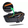Headset FreedConn F1 V2 EU — Bluetooth 5.2, IP65, 1100-mAh-Akku, bis zu 48 Std. Sprechzeit, UKW-Radio, Mikrofon, Clip