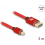 DeLOCK Mini DisplayPort zu DisplayPort Kabel 8K 60 Hz 3 m rot Metall