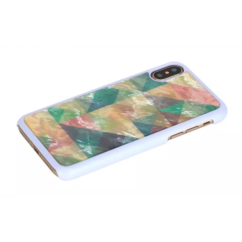Schutzhülle iKins für iPhone XS/S Mosaik Weiß