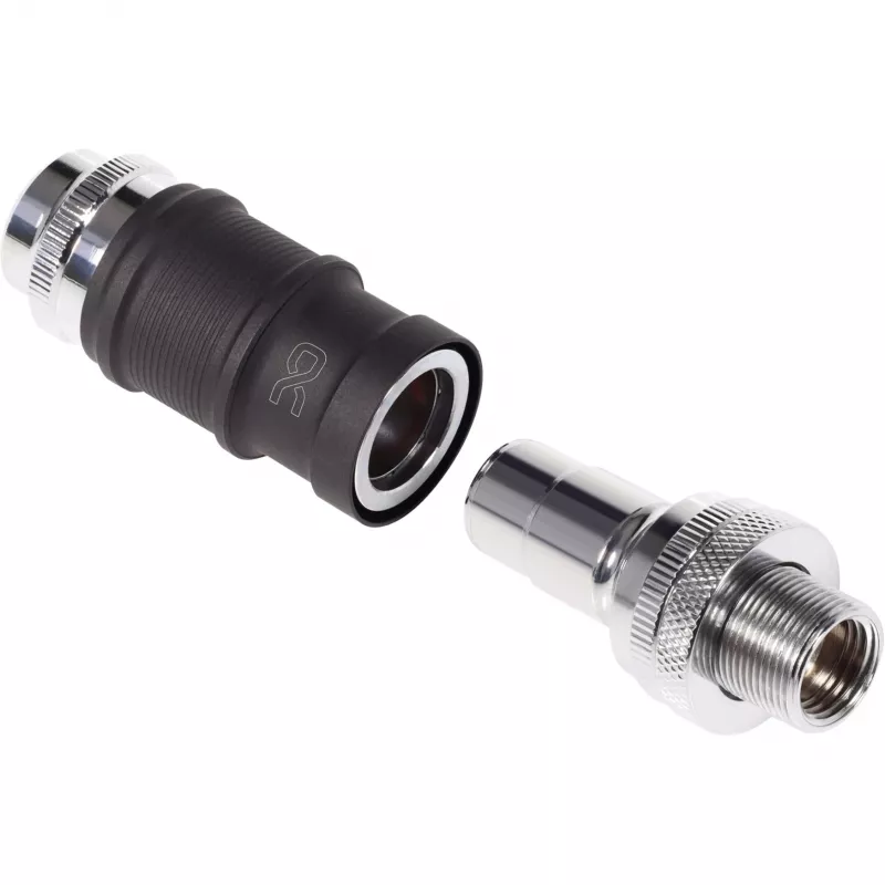 Alphacool Quick Disconnect Set BLH1A IG-IG mit Schott-Anschluss – Schnellkupplungspaar für G½/G1/4-Anschlüsse