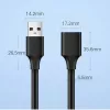 Ugreen-Verlängerungskabel-Adapter USB 3.0 (Buchse) auf USB 3.0 (Stecker) 2 m (schwarz)